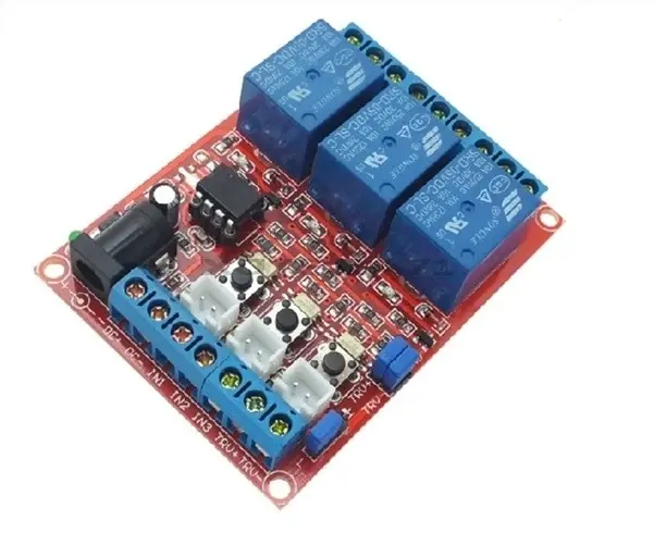 5V 3-Channel Relay Module High/Low Trigger Self-Lock