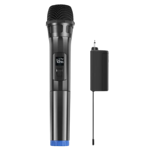 Wireless Microphone, Metal Cordless Dynamic Microphone Handheld Microphone