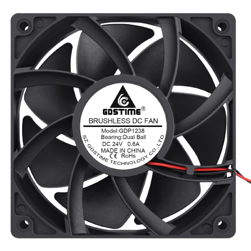 24V 120mm x 120mm x 38mm Dual Ball Bearing 5 Inch Brushless Cooling Fan