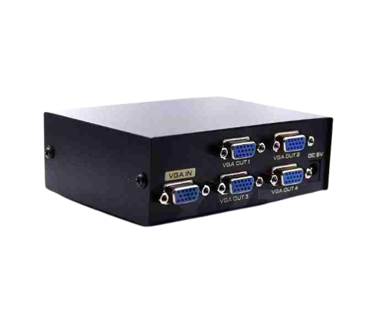 Vga Splitter 4 Port 250 Mhz - Black