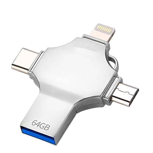 فلاشة USB OTG 4 في 1 بسعة 64 جيجابايت