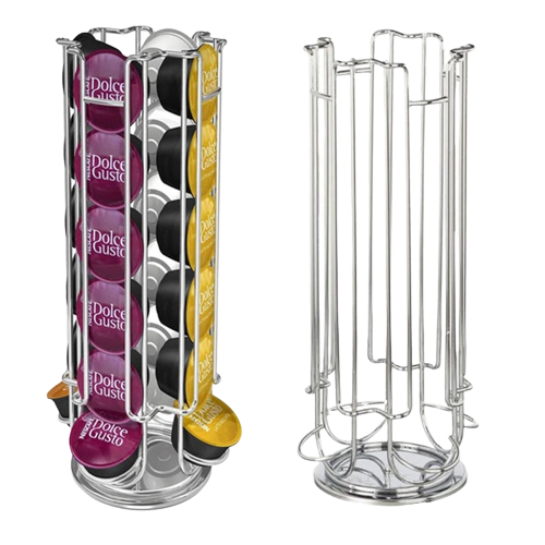 حامل كبسولات القهوة دولتشي غوستو، حامل تخزين كبسولات القهوة لـ 24/32 قطعة، قاعدة دوارة 360 درجة غير قابلة للانزلاق