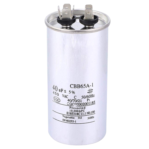 CBB65 Starting Capacitor, 40UF 450V Capacitor  Aluminum Foil Air Start Capacitor, Run Capacitor, for  Refrigerator, Air Conditioner, AC Motor, Water Pump,  Generator, Washing Machine