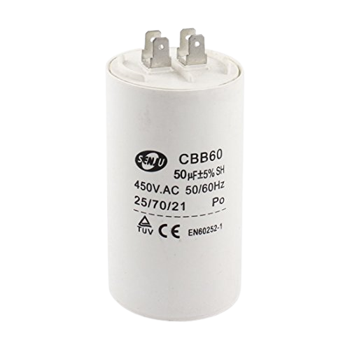 AC450V 50uF 4-Pin Air Conditioner Compressor Motor  Run Capacitor White