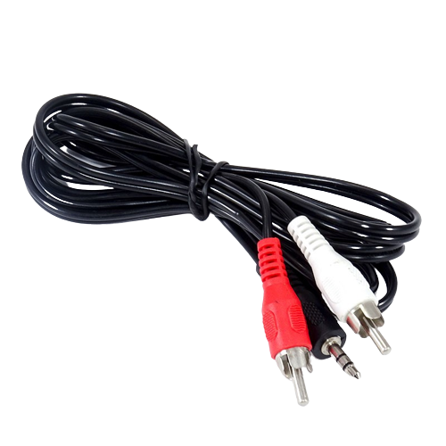 STEREO AUDIO CABLE 3.5MM JACK 2 MALE 2 X RCA 1.5M