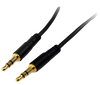 (1.8 m) 3.5mm Audio Cable - 3.5mm Audio Cable - Gold Plated Connectors - Male/Male - Aux Cable (MU6MM) Black