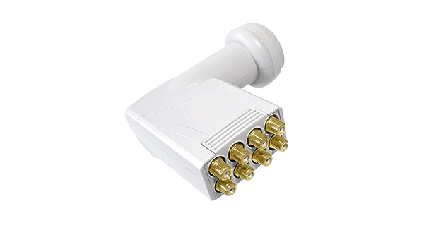 محول Octo LNB إلى 0.1 ديسيبل ذهبي 8 أجزاء HD 3D HDTV