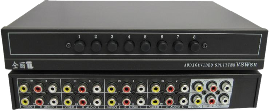 RCA AV Switch Selector Splitter 8 way S82VA