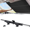 Retractable Windshield Sun Shade for Car, Large Sun Visor Protector Blocks 99% UV Rays to Keep Your Vehicle Cool, Auto Sunshade Fits Front Window of Various Models