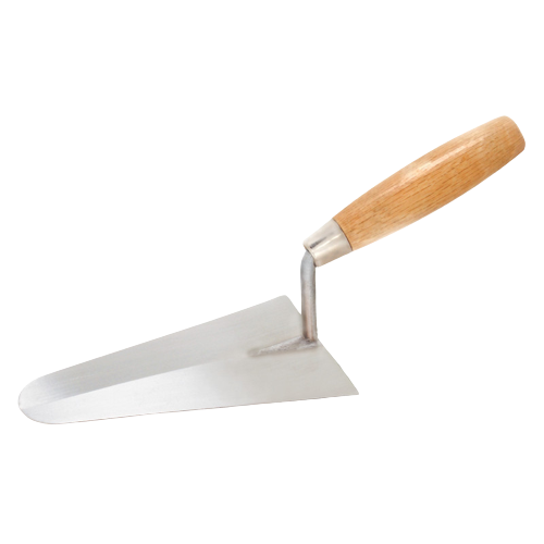 Bricklaying trowel wooden handle, round shape 180mm