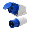 Industrial Socket Weatherproof 32A Amp 3 Pin 220-250V IP44 2P+E 3Phase 32A - Alqamarshop