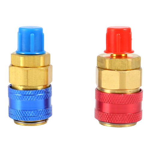 Car Air Conditioning Fluoridated Quick Connectors red+blue For Car-styling 1/4SAE R134A Quick Coupler QC - 12 LH