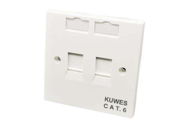 KUWES DOUBLE FACEPLATE  CAT6