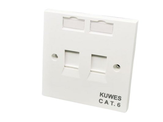 KUWES DOUBLE FACEPLATE  CAT6