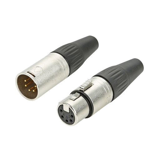 Male Female Connector Cannon Plug Nickel Plate 5pin XLR