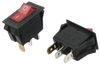 Spst On Off Neon Light Rocker Switch Ac 10A 250V 15A 125V 3 Pins - Alqamarshop