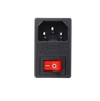 Power Socket With Indicator Switch and Fuse Connector Socket  AC-01 3 Pin AC - Alqamarshop