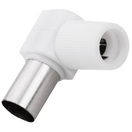 Plastic female angled TV antenna connector