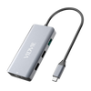VIDVIE HUB Docking Station HDMI, Type C and Ethernet PD  6-in-1-3 USB 60W Model HSB01 - Alqamarshop