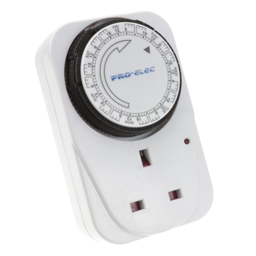 7 Day Weekly Programme Mechanical Timer Switch for UK Power Sockets