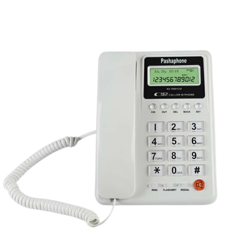 Pashaphone landline Caller ID phone With LCD Display Screen KX-T8001CID