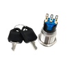 Stainless Steel waterproof Key Lock switch 5A 6Pin 2keys - Alqamarshop