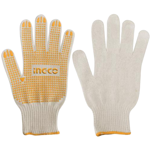 Ingco Knitted & PVC Dots Gloves HGVK05