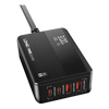 Ldnio Super Fast Charging Desktop Charger - USB-C / 2 Meters A4808Q 65W  / Black - Alqamarshop