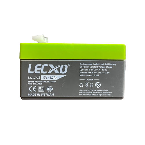 Lecxo Lead Acid Dry Battery 12V 1.2Ah LX1.2-12