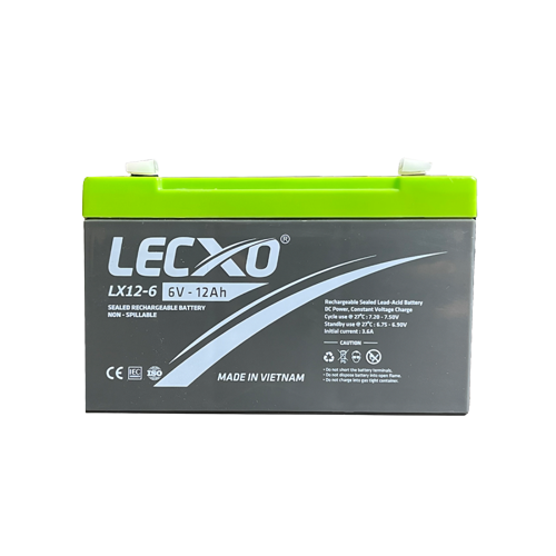 Lecxo 6V 12Ah Lead Acid Dry Battery