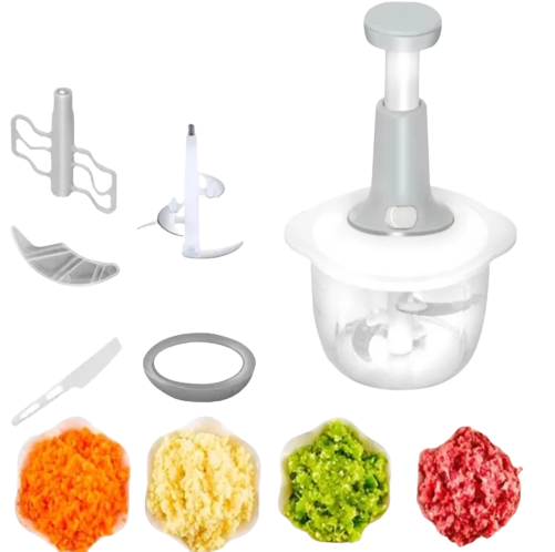 FOOD Hand Pat Manual Food Processor Chopper Cutter