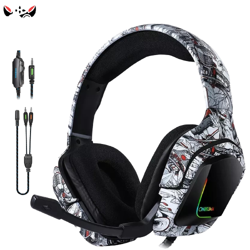 ONIKUMA RGB Gaming Headset Surround Sound K20