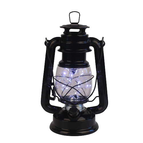 LAMA Oil Lamp, 25cm Oil Lamp, Oil Lamp, Oil Lamp, Vintage Hanging Lantern for Christmas, Indoor Outdoor Use, Black