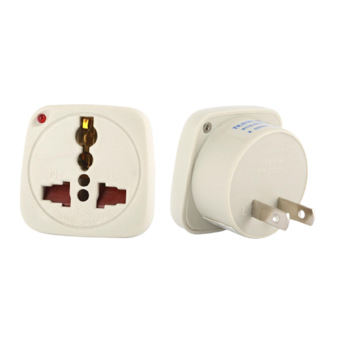 Terminator TL 13  Travel Adaptor With Shutter & Indicator (2 USA Flat  Pins To Universal)