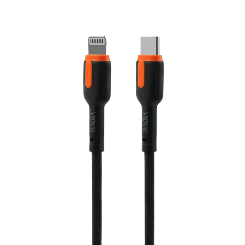 CABLE VIDVIE CB499 TYPE C/LIGHTNING 20W PD 1.2M BLACK-ORANGE