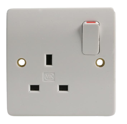 MK Electric Logic Plus 13Amp Single Socket K2757WHI