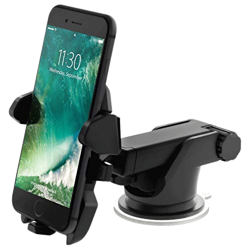 Long Neck One Touch Car Mount 360° Rotation Car Mobile Holder with Quick One Touch Technology for Mobile Phones with OTG Adapter/AUX Cable