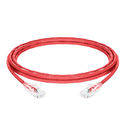 2m Red CAT 6 Gigabit Ethernet Wire -650MHz 100W