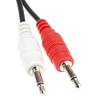 Stereo Jack Plug to Twin Mono Red & White 3.5mm Plugs Audio Splitter Cable 1.5m
