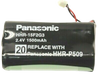 Panasonic HHR-15F2G3 Battery 2.4v 1500mAh