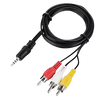 1.5 meters Audio Video 3RCA Stereo Cables with 3.5mm  Aux Jack for Home Theaters, Music Players, Set-up Boxes,  DVD Players, Speakers and LCD/LED TVs - Alqamarshop