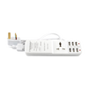 1 Way Universal Extension Socket 6 USB Ports DC 5V 4400mA 2M detachable cable 13A Plug Max 10A 250V