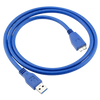3 meter/118 Inch USB 3.0 Male-cro-B Male Cable Sync and  Charge Power Cord(Blue,1 PCS)