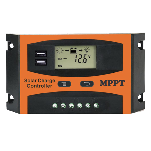 30A Solar Charge Controller,MPPT Solar Charger Controller, 12V/24V Solar Panel Intelligent Regulator with Dual USB Port and PWM LCD Display