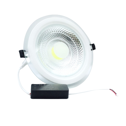 مصباح LED Downlight COB قابل للتعتيم 5 وات 10 وات 15 وات 25 وات مصباح LED COB Panel Light AC85-265V مصباح COB Downlight مدمج بغطاء زجاجي