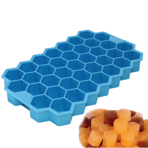 X-Haibei Flexible Bee Honeycomb Silicone Soap Gelatin Ice Cube Jello Chocolate Mold