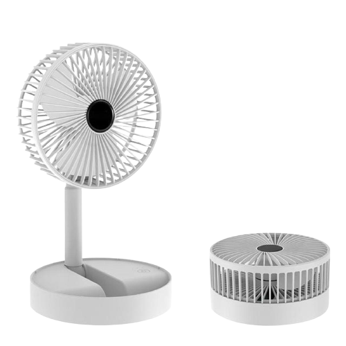 FEIDIAO Rechargeable Fan Telescopic Foldable Mini Fan Low Noise Portable USB Electric Fan Folding Desktop Fan