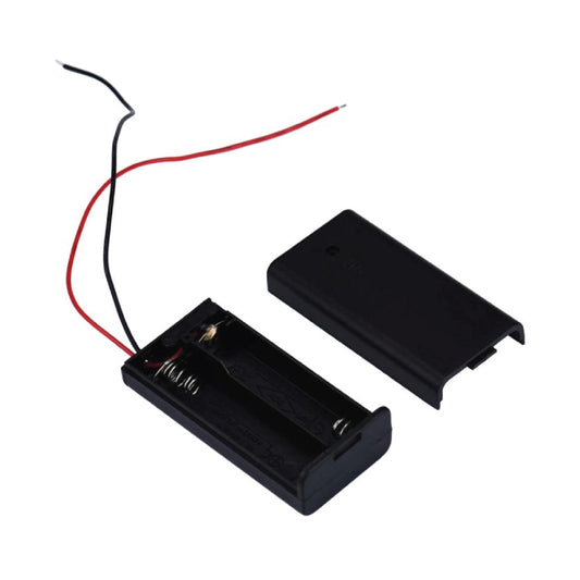 2-cell AA battery holder with an on/off switch and  wire leads