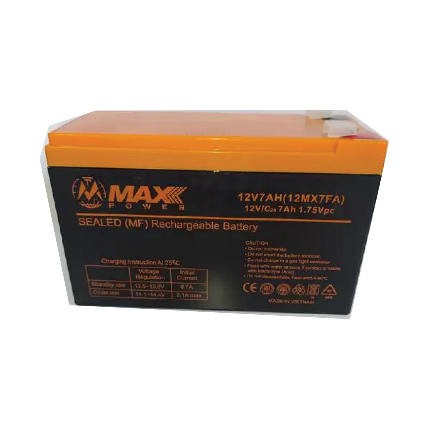 Max Battery LX7-6 – 6V 7Ah Sealed Lead Acid  Battery (Model 6MX7.0FA)