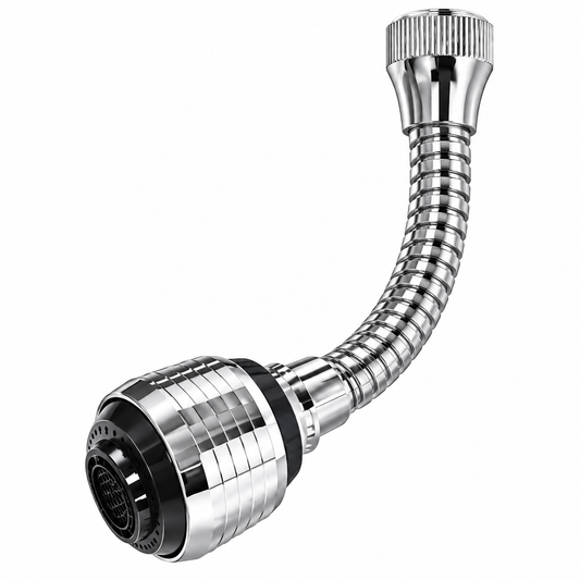 Turbo Flex 360 Flexible Hose 6 Inch, Adjustable Multi-Use Kitchen and Bathroom Faucet Extension (T27696)